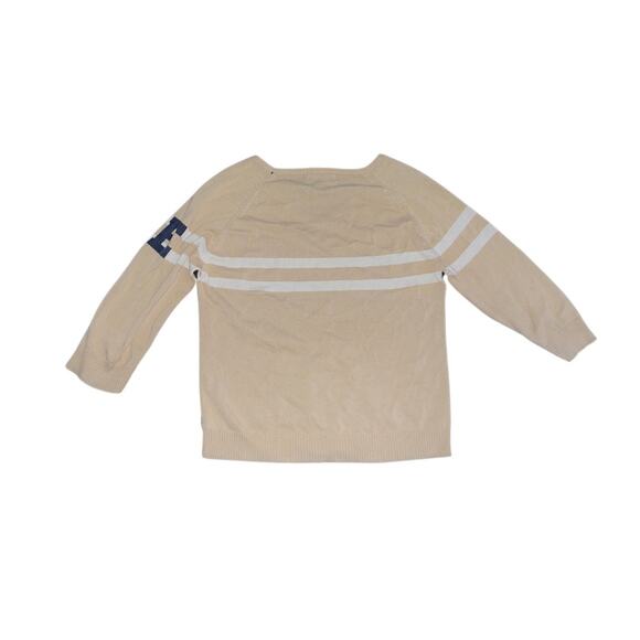 Esprit V-neck Long Sleeve E Patch Sweater Knit Light preppy Size Small - Picture 2 of 5